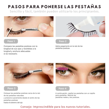 7 Pares de Pestañas postizas naturales®