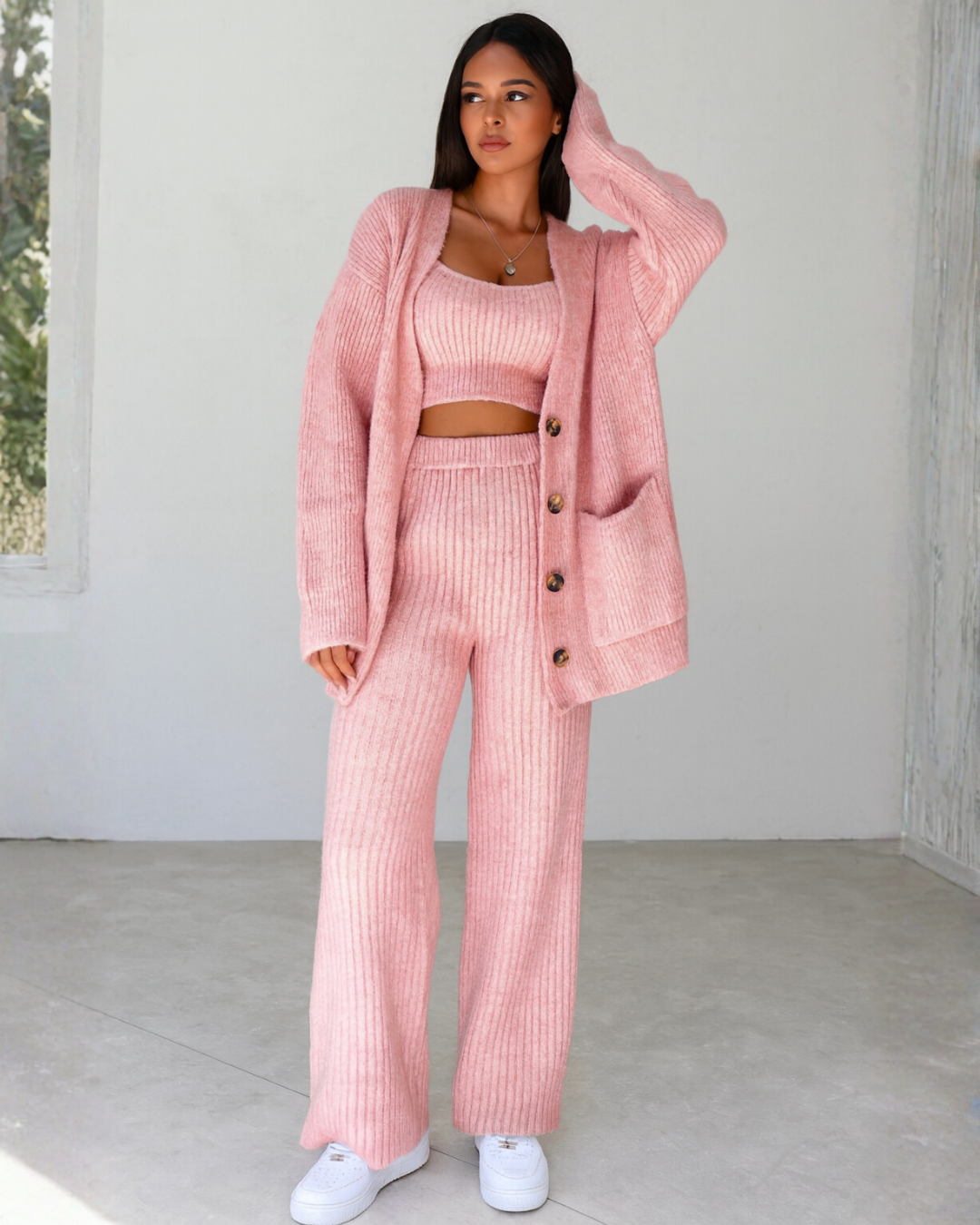 Conjunto Coordinado de Tres Piezas para Mujer