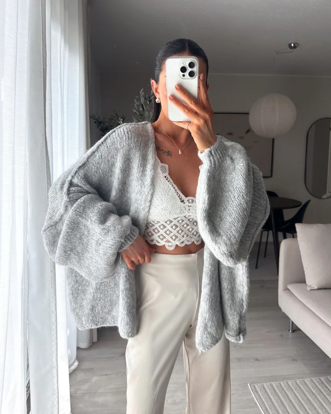 Suéter de punto oversize para mujer