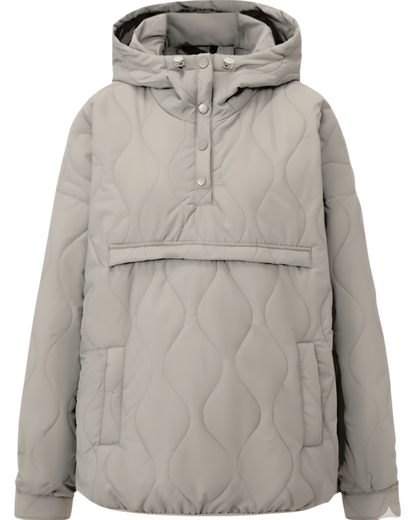Abrigo con capucha acolchada plegable e impermeable Para Mujer