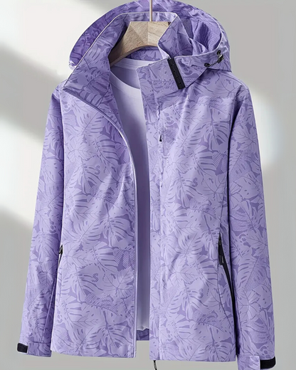 Chaqueta con Capucha Extraíble y Estampado para Mujer