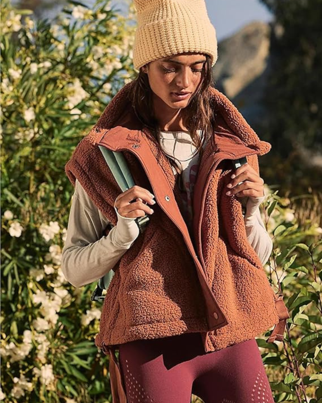 Chaleco de lana oversize sin mangas