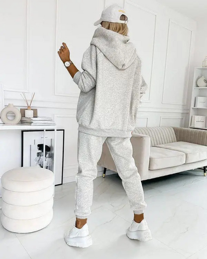 Sudadera deportiva informal con capucha para mujer