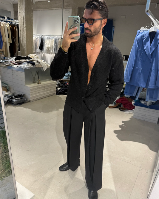 Cárdigan de punto abotonado para hombre