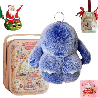 Llavero de Conejito PomPom Premium Hecho a Mano®