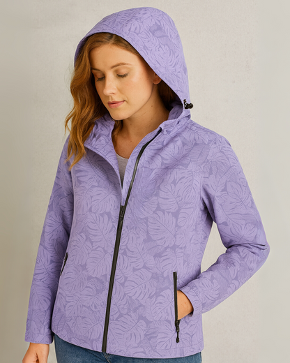 Chaqueta con Capucha Extraíble y Estampado para Mujer