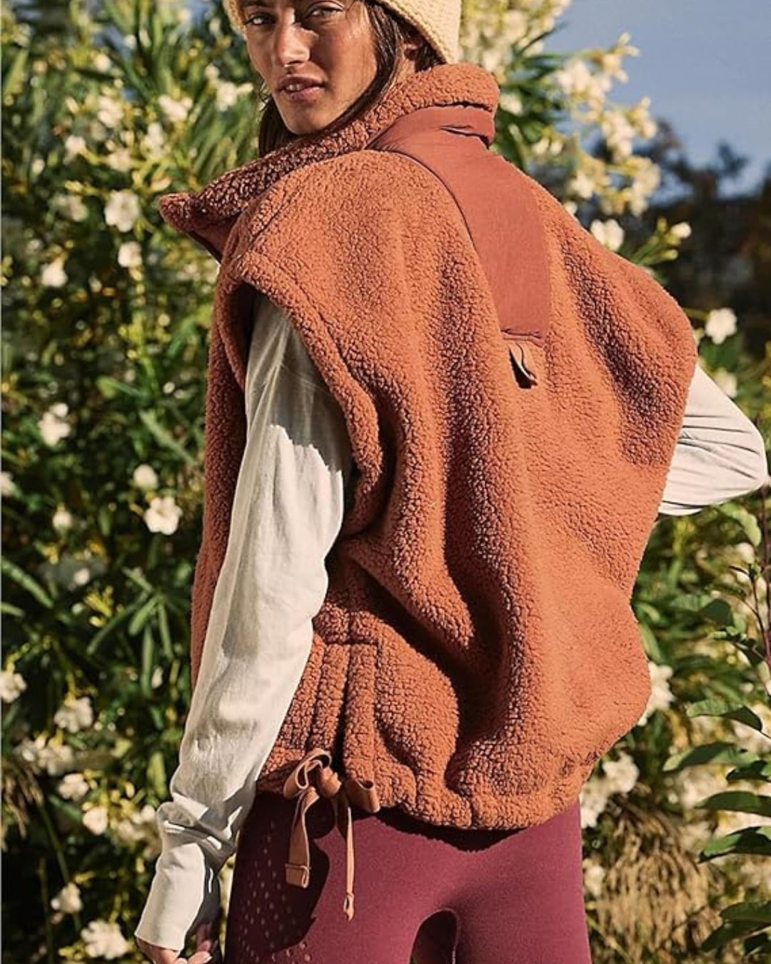 Chaleco de lana oversize sin mangas