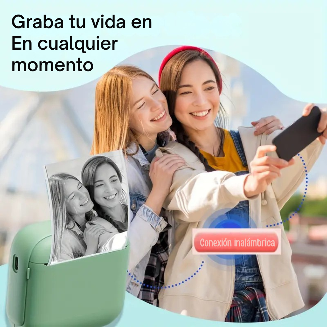 Impresora portátil recargable con impresión para múltiples usos