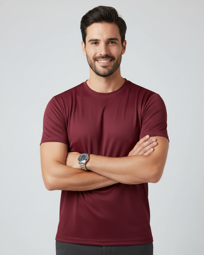 Camiseta de manga corta y cuello redondo para hombre