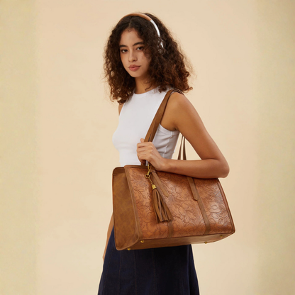 Bolso de Cuero Vintage Elegante para Portátil