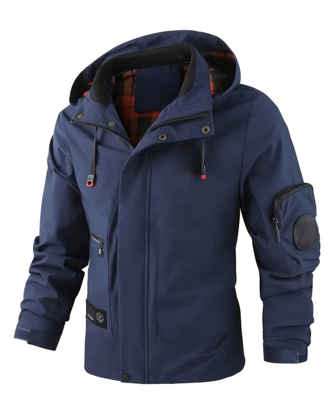 Chaqueta con capucha y cremallera completa para hombre