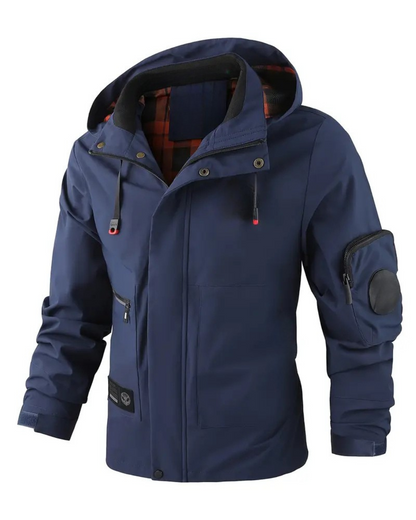 Chaqueta con capucha y cremallera completa para hombre