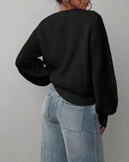 Suéter Holgado Clásico de Punto para Mujer