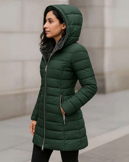 Abrigo de invierno con forro polar para mujer®