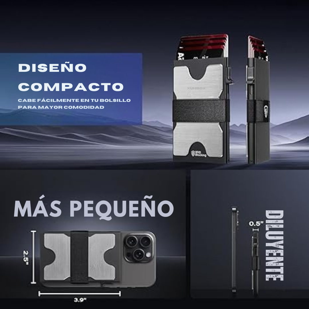 Cartera delgada con tarjetero para hombres