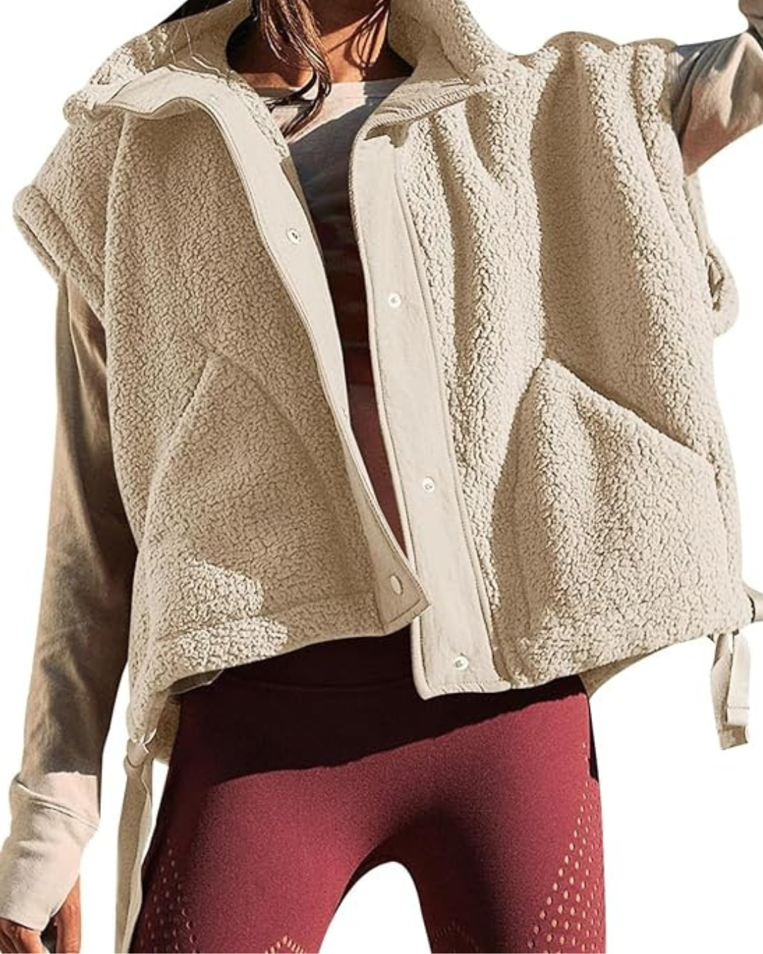 Chaleco de lana oversize sin mangas