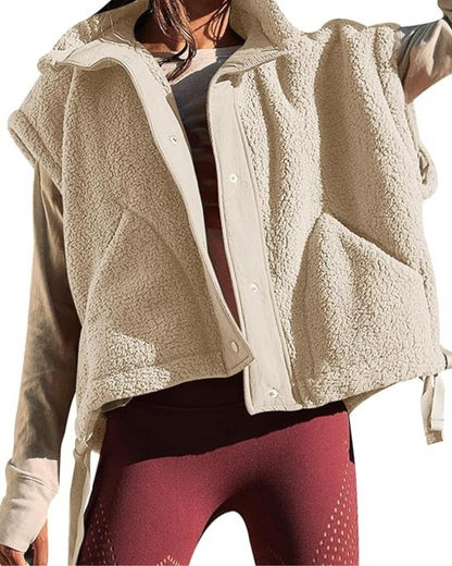 Chaleco de lana oversize sin mangas