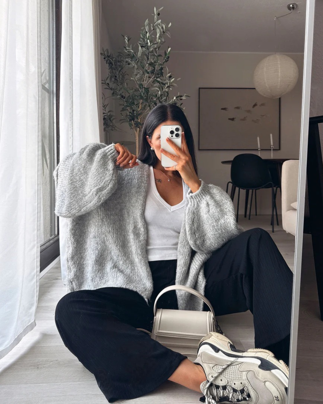 Suéter de punto oversize para mujer