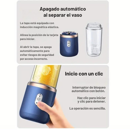 Licuadora portátil inalámbrica recargable