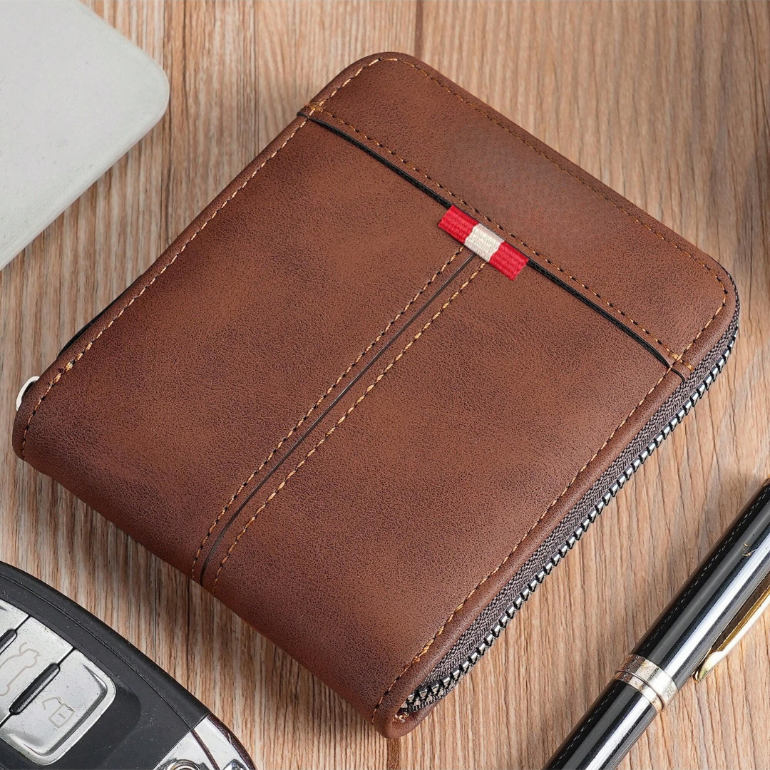 Cartera de Cuero con Protección RFID