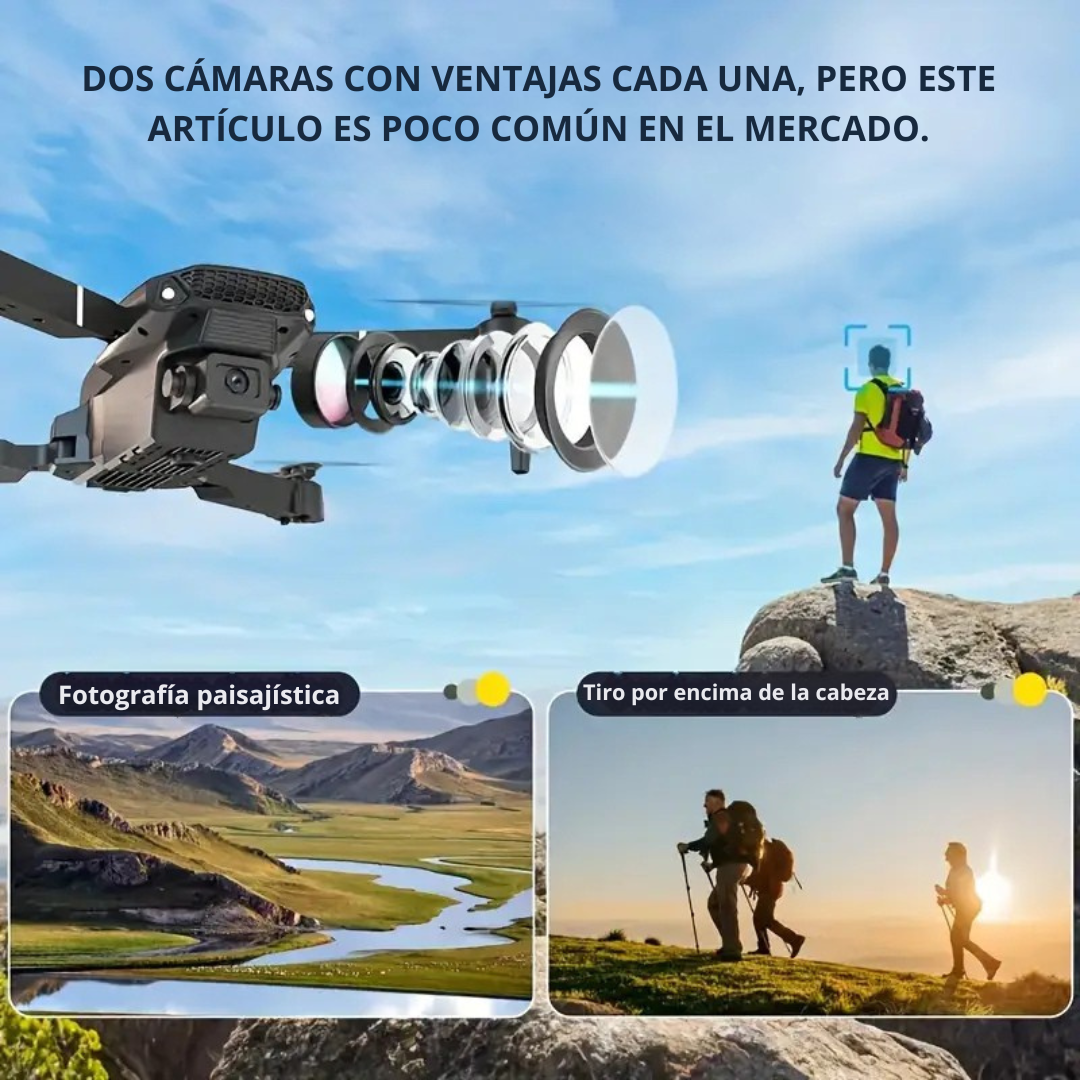 E88 PRO Dron con cámara HD doble y retorno automático de un toque
