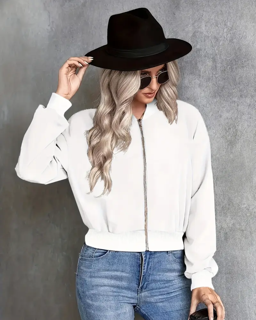 Chaqueta de cremallera para mujer