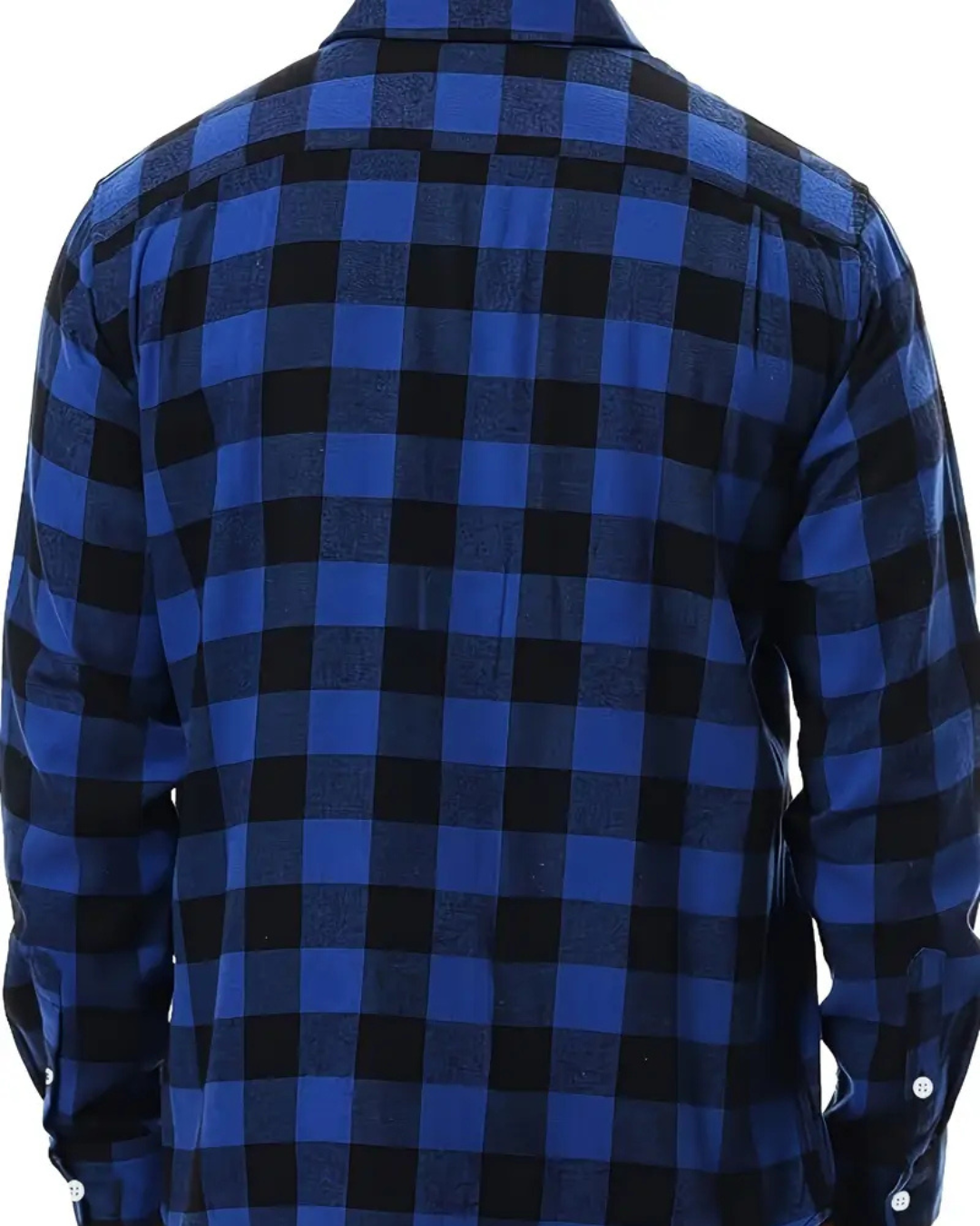 Camisa manga larga con diseño a cuadros para hombre