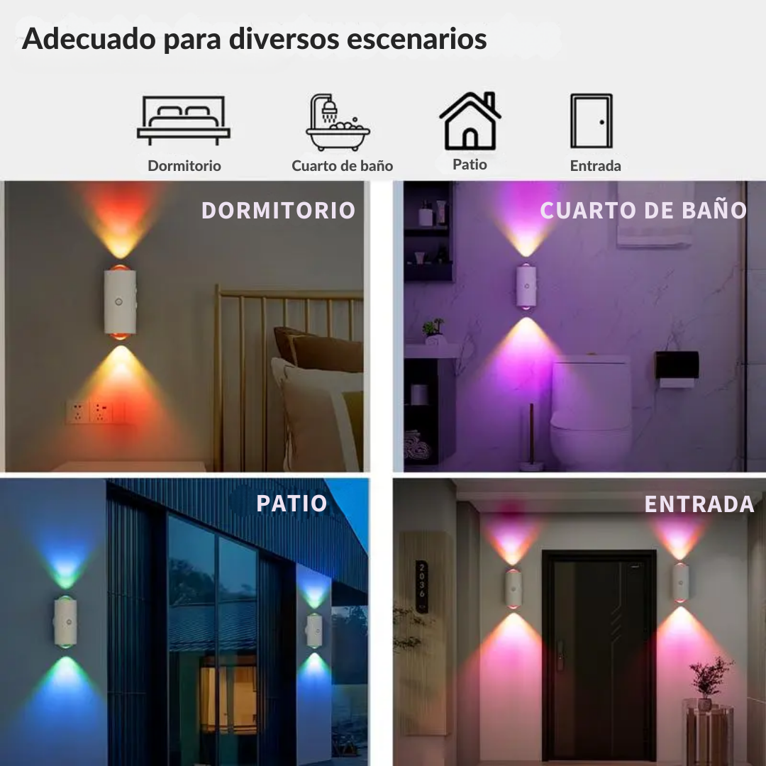 Luminaria led magnética con sensor de movimiento para interiores y exteriores