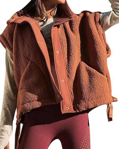 Chaleco de lana oversize sin mangas