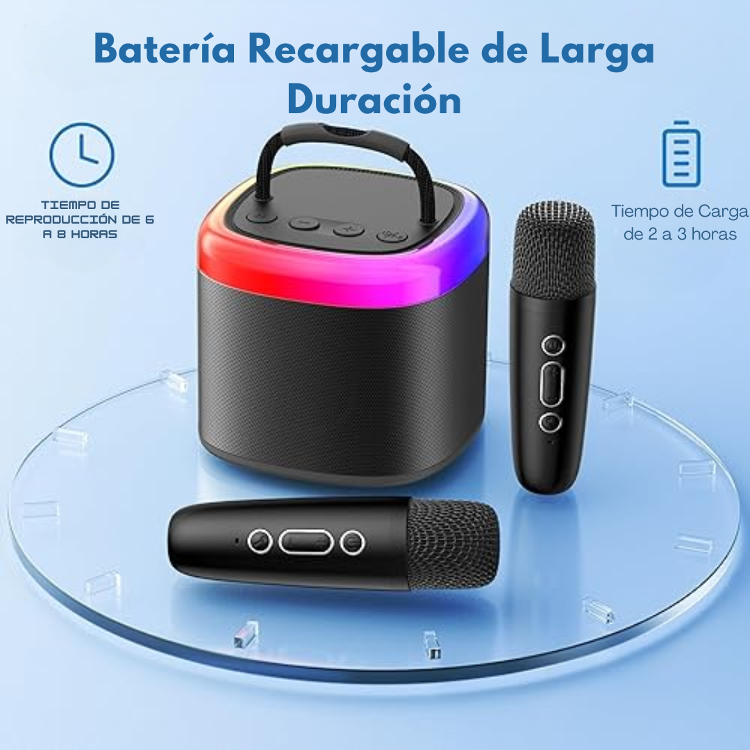 Sistema de Karaoke Portátil Inalámbrico con Altavoz Bluetooth®