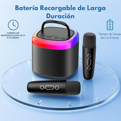 Sistema de Karaoke Portátil Inalámbrico con Altavoz Bluetooth®