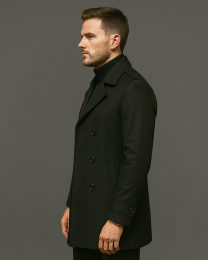 Chaqueta Clásica de Longitud Media con Forro Desmontable para Hombre