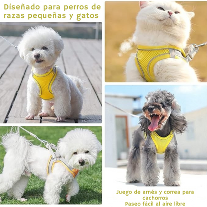 Chaleco suave de malla para perros y gatos