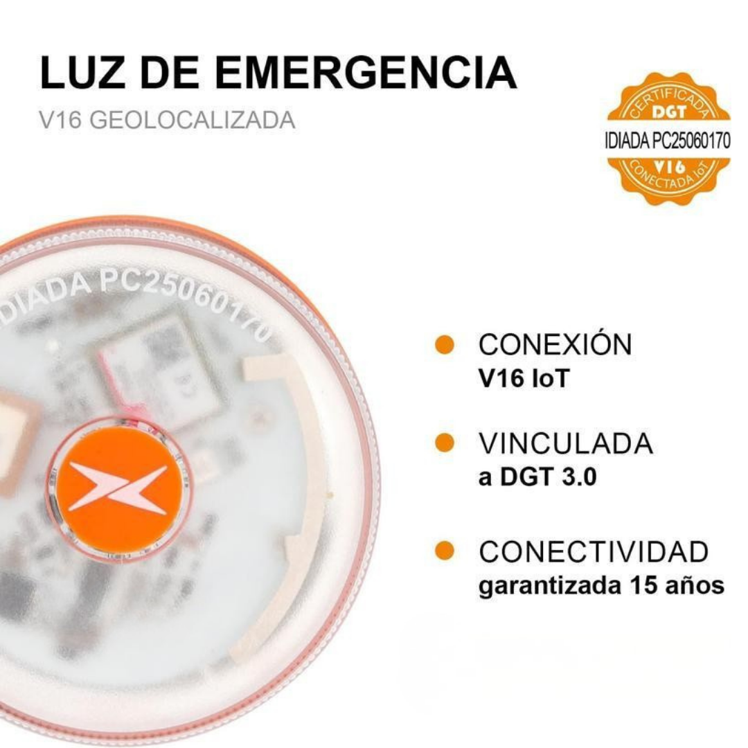 Baliza v16 Homologada DGT con Geolocalizador 3.0 , Luz Emergencia LED