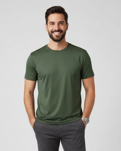 Camiseta de manga corta y cuello redondo para hombre