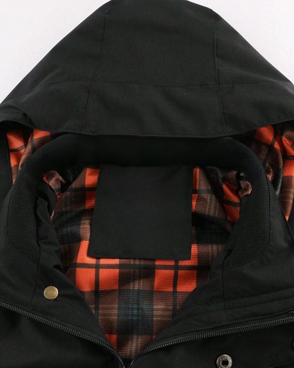 Chaqueta con capucha y cremallera completa para hombre