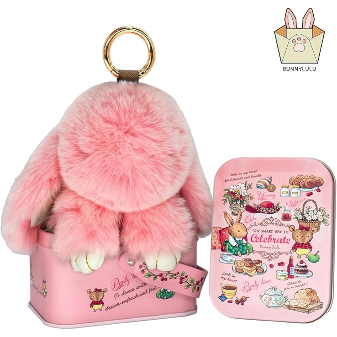 Llavero de Conejito PomPom Premium Hecho a Mano®