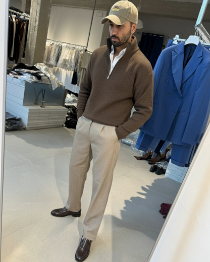 Suéter de punto liso para hombre