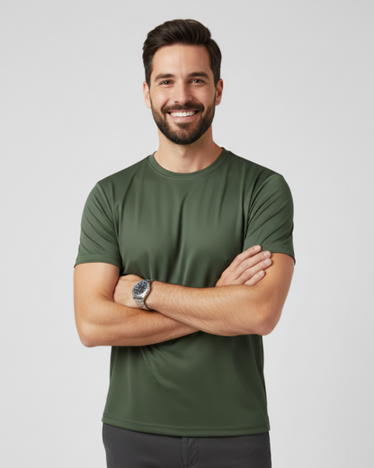 Camiseta de manga corta y cuello redondo para hombre