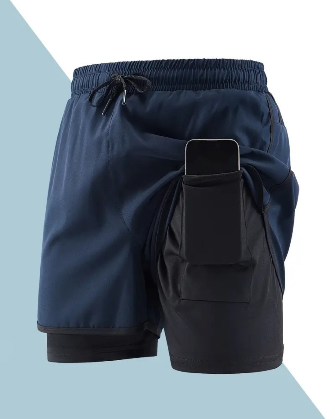 Pantalones cortos con leggings de compresión para hombre