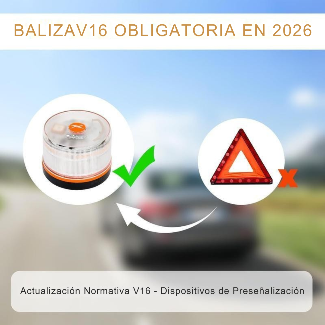 Baliza v16 Homologada DGT con Geolocalizador 3.0 , Luz Emergencia LED