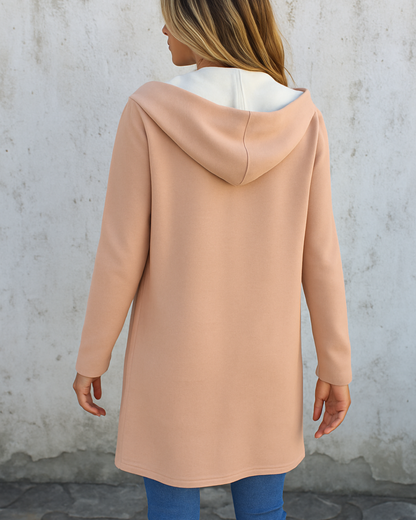 Abrigo casual con capucha para mujer®