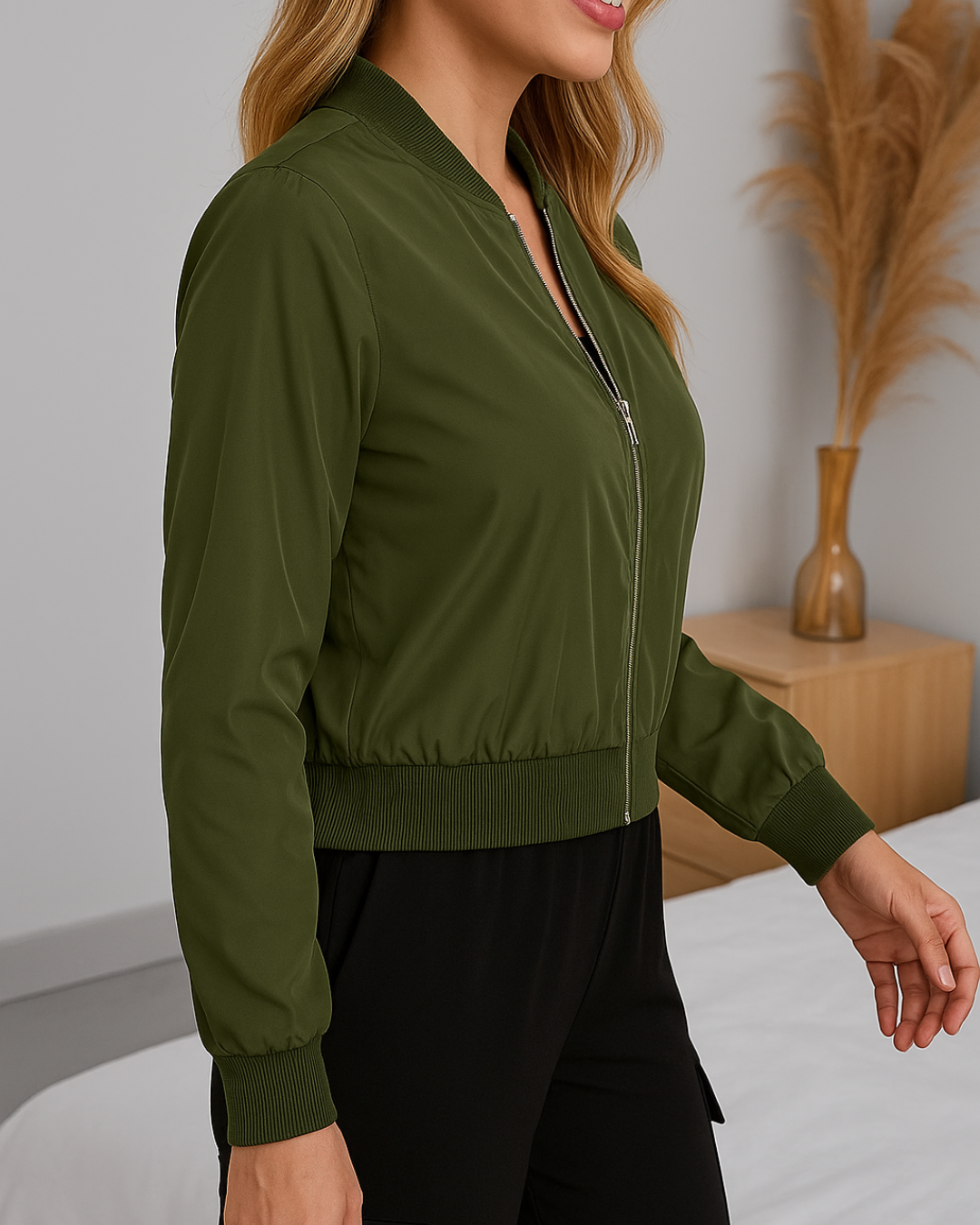 Chaqueta de cremallera para mujer