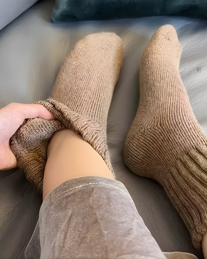Calcetines de Punto con Forro de Felpa para Máximo Confort