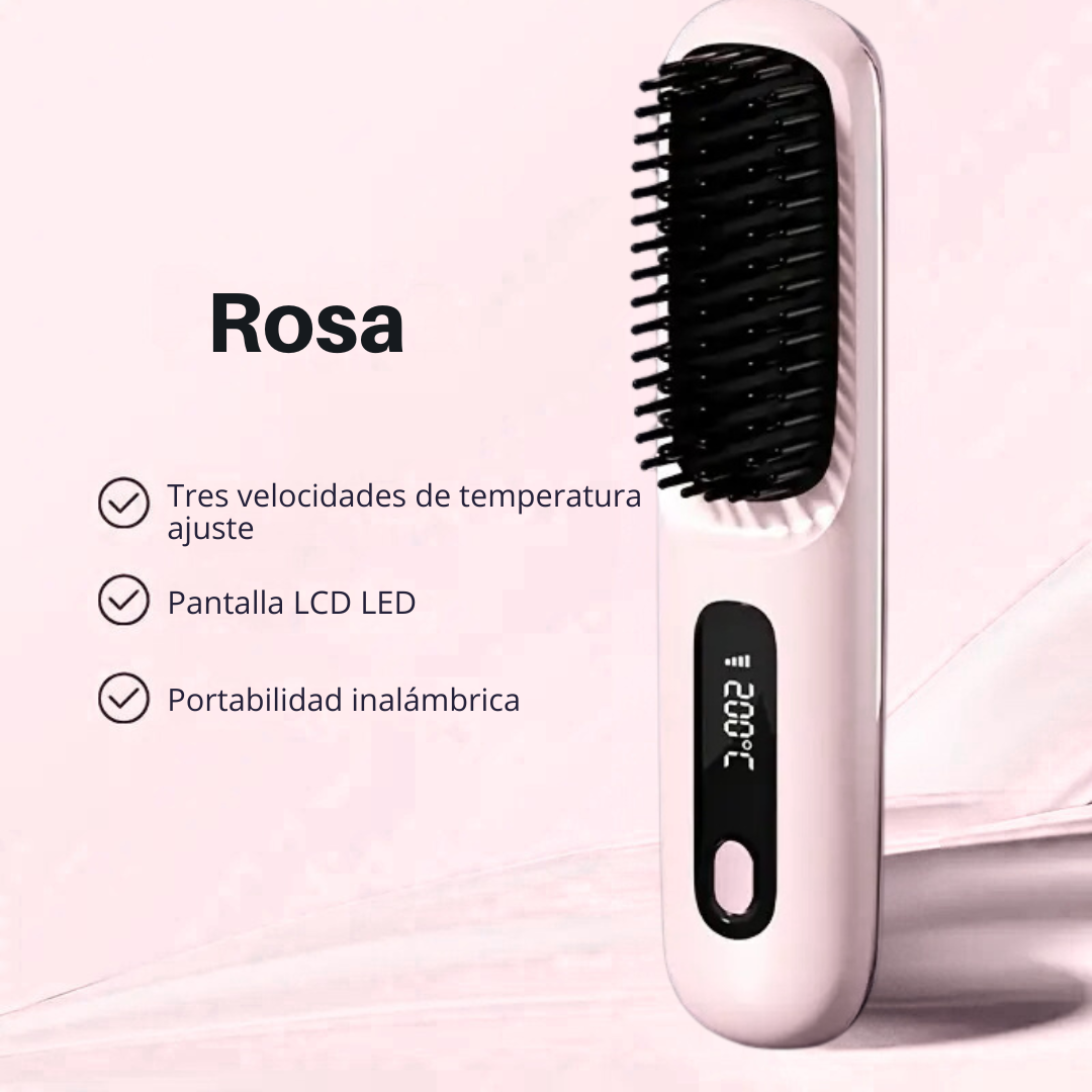 Cepillo inalámbrico con pantalla LCD y calefacción rapida