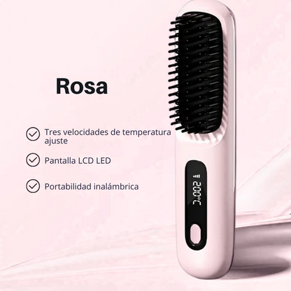 Cepillo inalámbrico con pantalla LCD y calefacción rapida